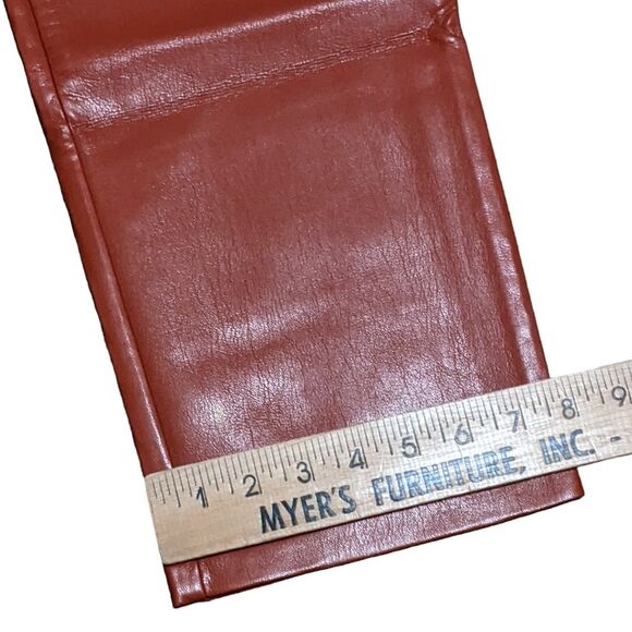 NWT Aritzia Wilfred The Melina high-waisted vegan leather pant in revel red 8 - Picture 4 of 11